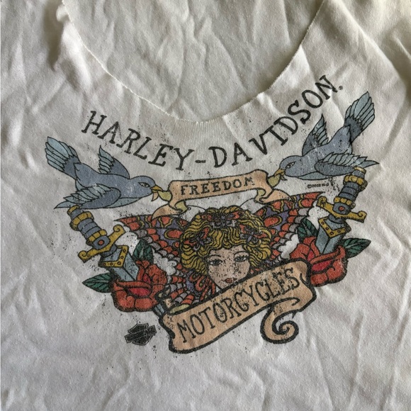 Harley-Davidson Cream Sleeveless Graphic Tank - Picture 2 of 4